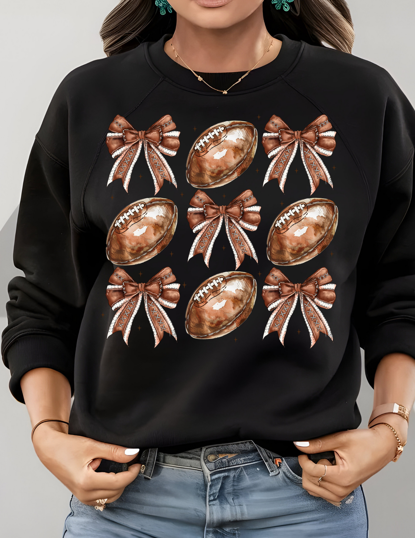 Football & Bows Sweatshirt