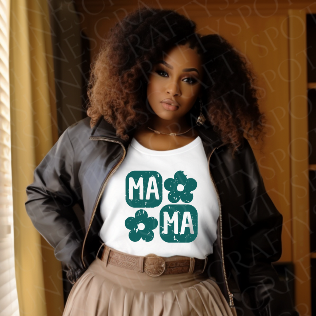 Green Floral Mama